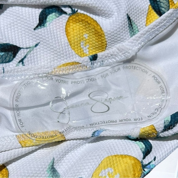 🌻NEW w/tags Jessica Simpson Lemons High Waisted Tie Back Bikini Bottom Size S - Picture 8 of 11